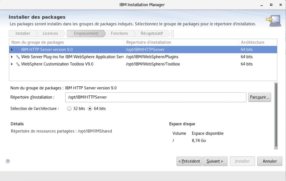 Installation IBM HTTP Server